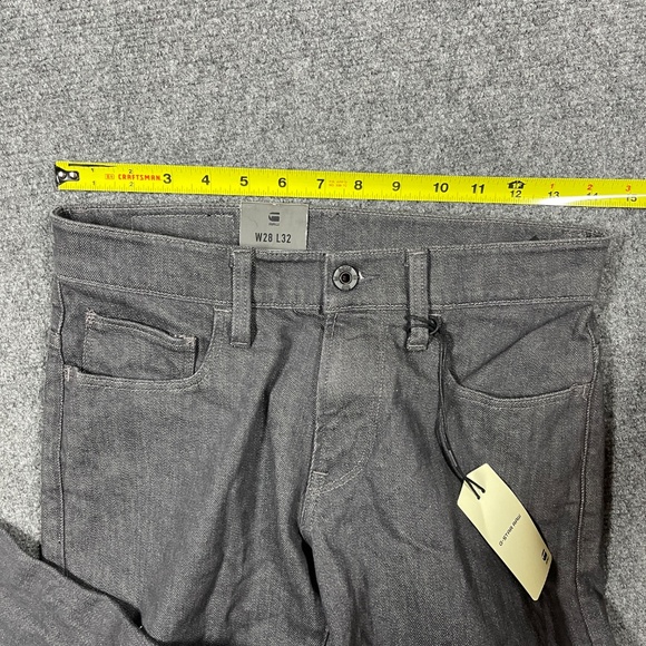 G Star RAW Jeans 3301 Deconstructed Super Slim Rinsed Gray Mens 28x32 0911 - Picture 6 of 10